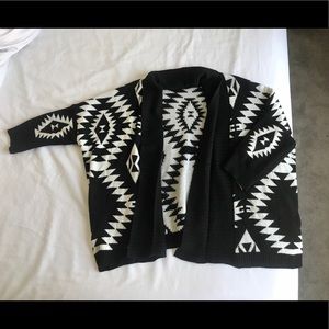Black and White oversized cardigan